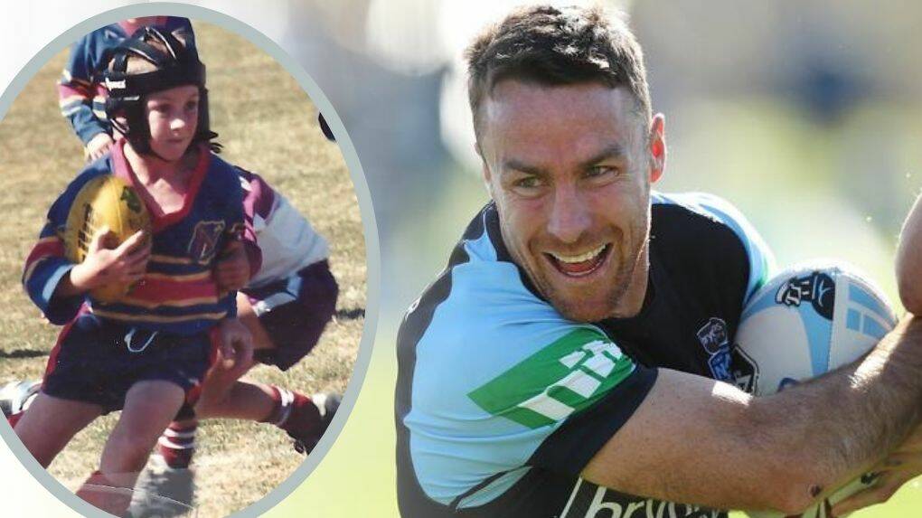 ORANGE'S BEST: James Maloney, in his SJS days in Orange and then in State of Origin camp with the NSW Blues. 