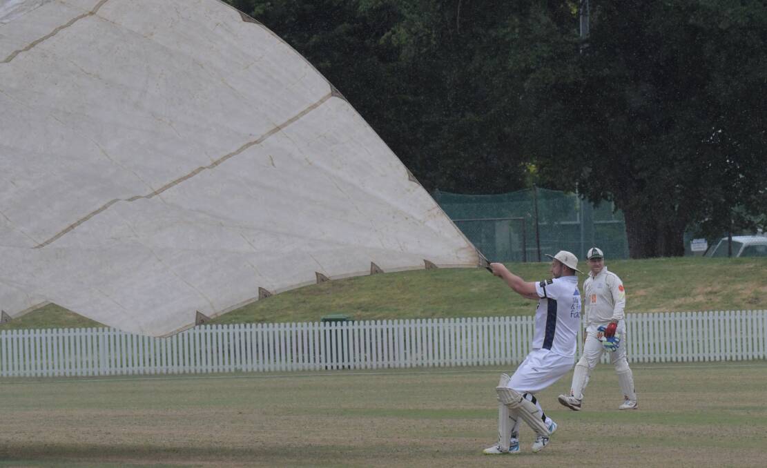 WET AND WILD: The elements made life difficult for cricketers in Orange on Saturday, but the 28mm will be welcome for catchment areas of the region. Photo: JUDE KEOGH