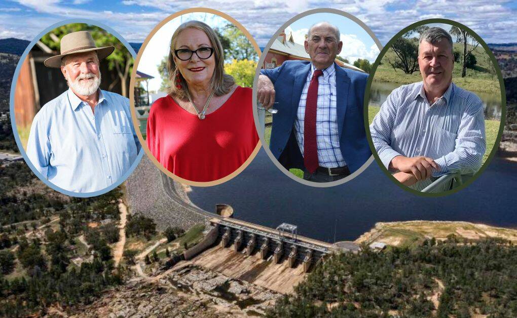 Mayors Ken Keith (Parkes), Phyllis Miller (Forbes), Bill West (Cowra) and Kevin Beatty (Cabonne) say the planned expansion of Wyangala Dam must proceed. 