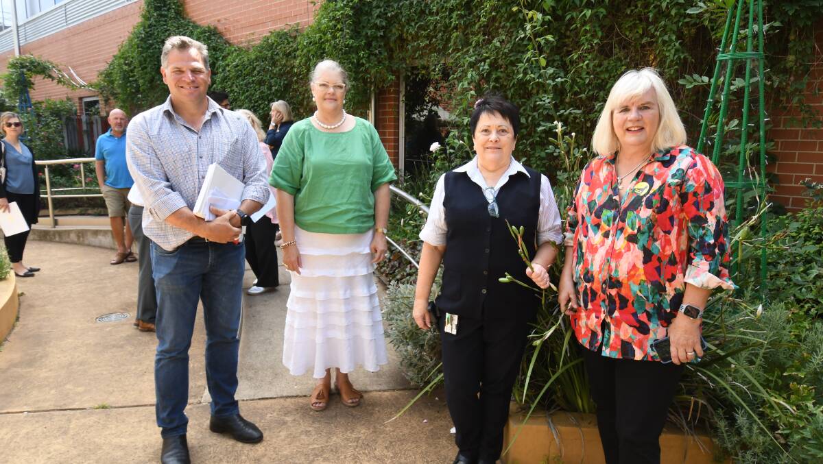 Phil Donato, Catherine Nowlan, Edie Soks and Jenny Hazelton at the launch of the Palliative Care Unit at the Orange Hospital in March, 2021. Photo: JUDE KEOGH