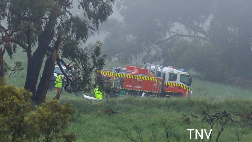 Crash investigators are on the scene at Carcoar after a light plane crash claimed the lives of two people on Wednesday night. Photo: TROY PERSON/TNV