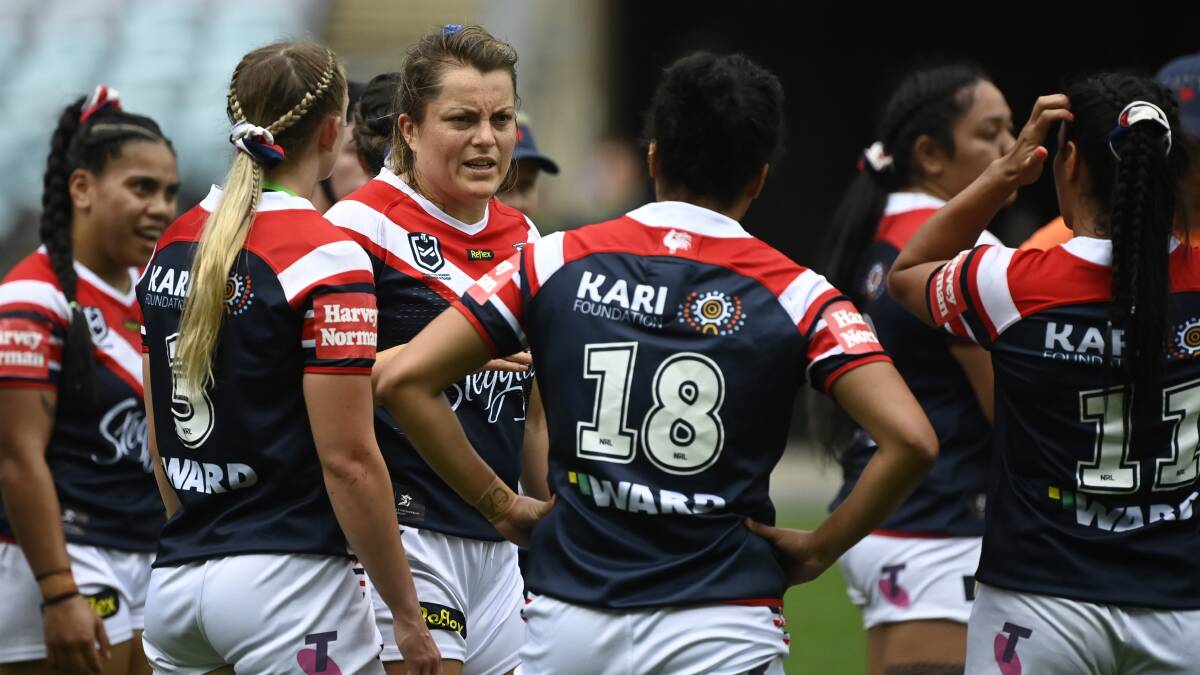 LEADER: Grace Hamilton will line-up for the Roosters in Sunday's NRWL grand final against the Brisbane Broncos. Vanessa Foliaki and Kaitlyn Phillips are also part of the Roosters' grand final squad. 