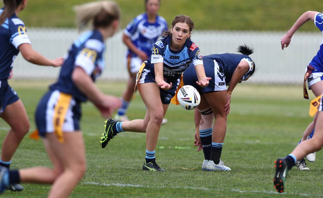 ON THE REP SCENE: Hawks gun Ella-J Harris is in the Western Ladies Nines development squad to play in Wagga on October 13. Photo: PHIL BLATCH