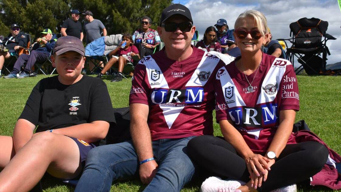Jack, Jason and Tammy Greenhalgh made the trip from Orange to Mudgee. Photo: JAY-ANNA MOBBS