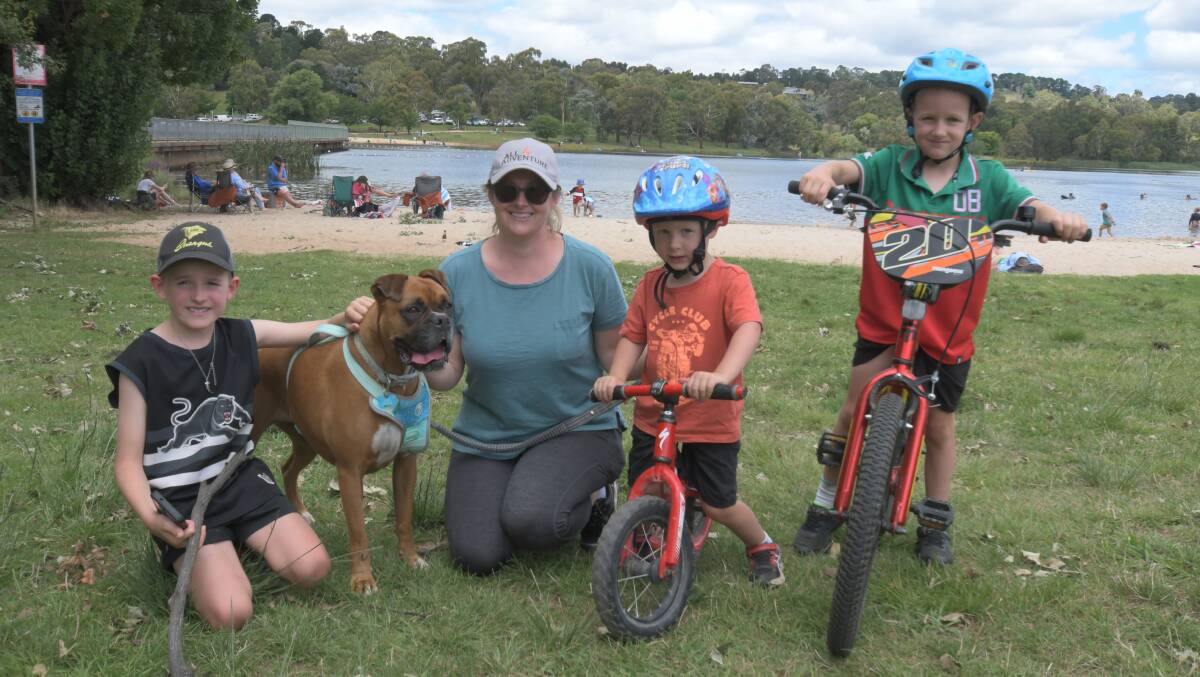 OPPORTUNITY: Alex, Zena, Michelle, Luke and Nick Redman enjoyed what little of the warmer summer had to offer this year at Lake Canobolas. Photo: CARLA FREEDMAN