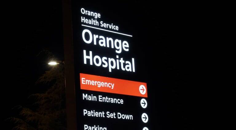LIMITED ACCESS: Visitor restrictions are back in place at Orange Hospital following the confirmed COVID-19 case at Blayney. Photo: TNV/TROY PEARSON