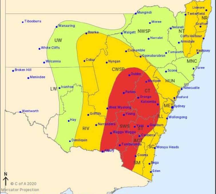 WEATHER WARNING: A severe thunderstorm event is likely in Orange on Saturday. Photo: BOM