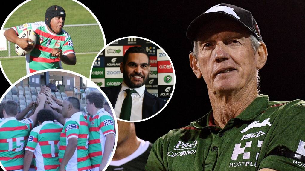 BAND TOGETHER: Wayne Bennett and his South Sydney Rabbitohs, wouldn't it make a great link for the battling Westside Rabbitohs in their time of need?