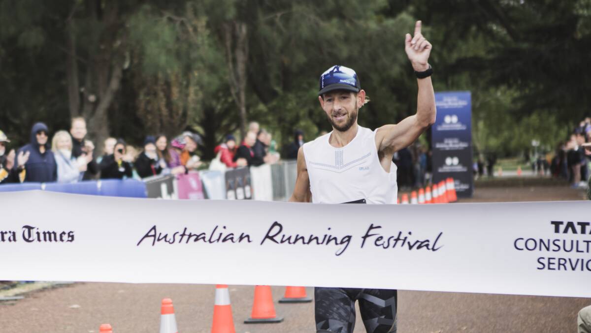 THE ONE TO BEAT: Pictured competing in the Australian Running Festival, experienced distance runner Vlad Shatrov will tackle the Carcoar Cup on Sunday. Photo: JAMILA TODERAS