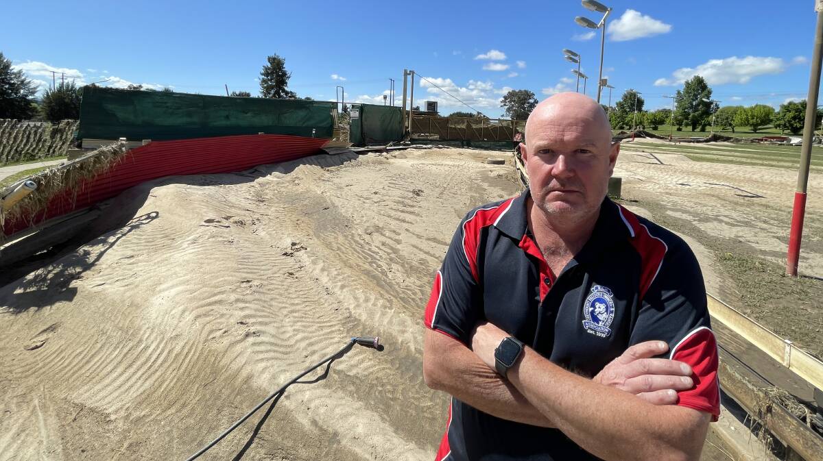 Bathurst Greyhound Racing Club track manager Jason Lyne at Kennerson Park in November, 2022. Picture by Bradley Jurd.