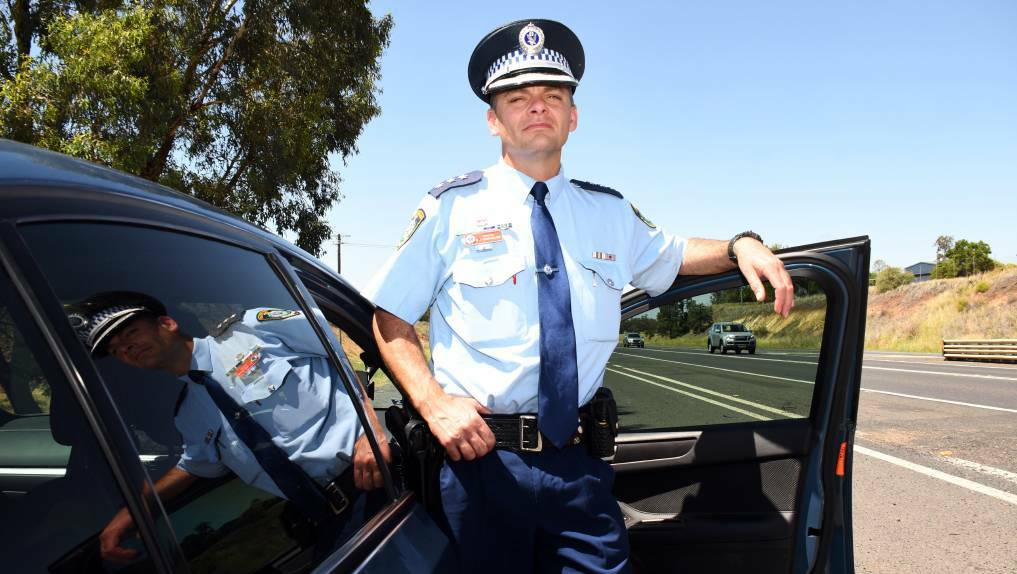 CLICK, CLACK: NSW Police western region traffic tactician Inspector Ben Macfarlane says it's important to wear a seatbelt for all trips in a vehicle. Photo: BELINDA SOOLE