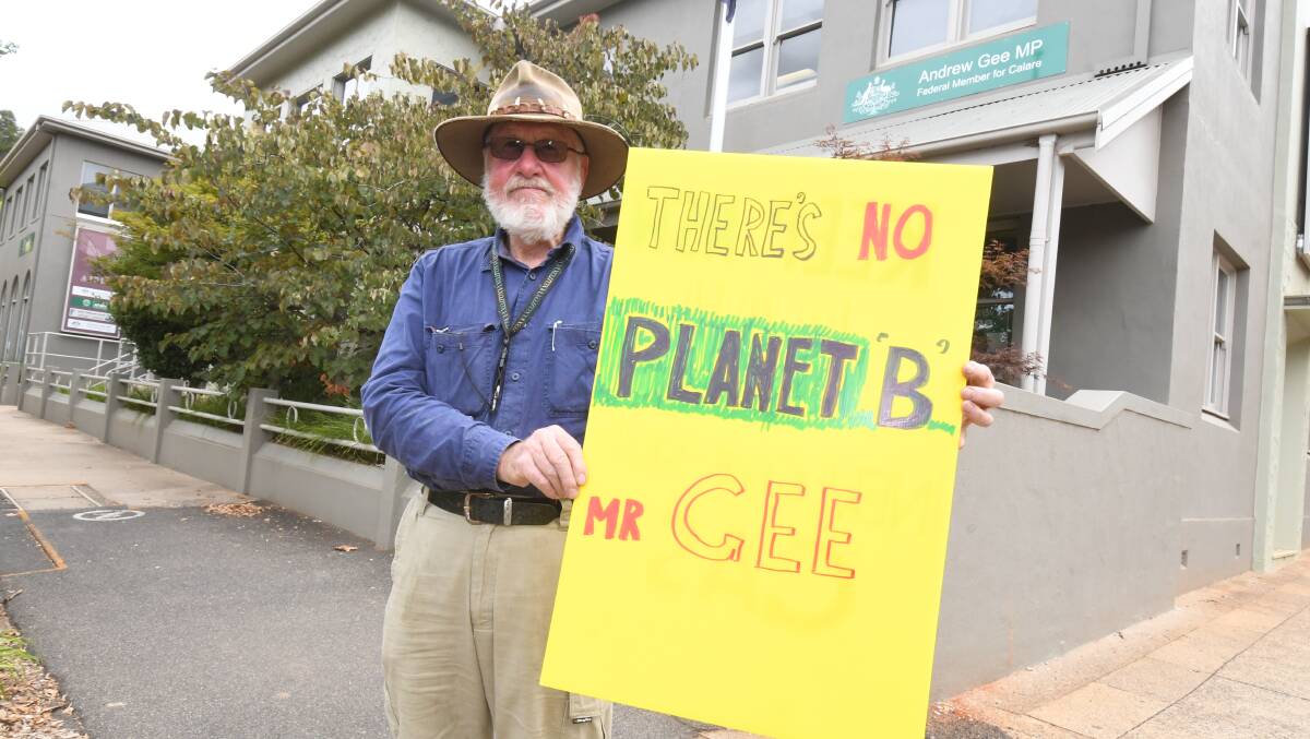 CONCERNED: David Bell will be part of the Silent Vigil for Climate Action outside Andrew Gee's office on Saturday morning. Photo: JUDE KEOGH