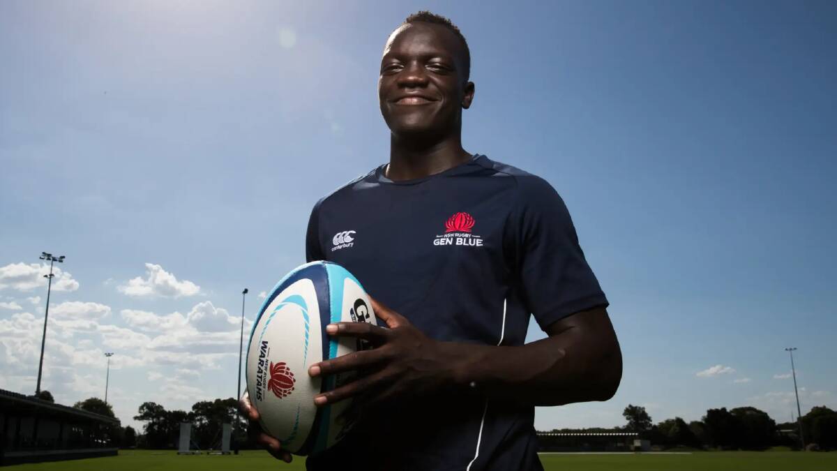 Yool Yool, a Sudanese refugee who moved to Australia when he was four years old, hopes to make the Junior Wallabies team this year. Photo: Janie Barrett