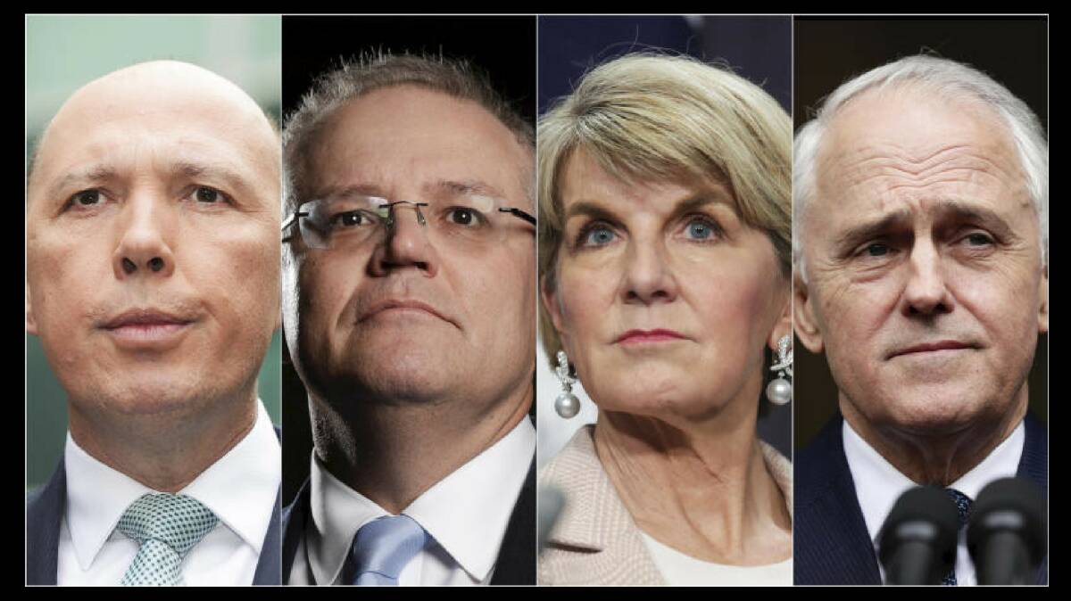 Key players: Peter Dutton, Scott Morrison, Julie Bishop and Malcolm Turnbull