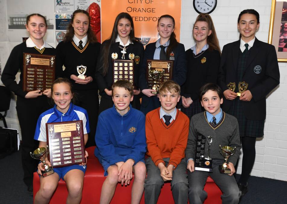 SCHOLARSHIP WINNERS: Some of the City of Orange scholarship winners from across all disciplines, Eloise Middleton, Ellie Giger, Claire Menzies, Jade Branwhite, Piper Want, Elizabeth Kwa, Eloise Harrison, Hamish Milne, Oliver Hyde and Fergus Johnson. Photo: JUDE KEOGH