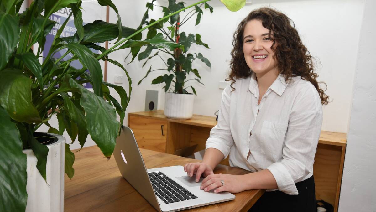 START UP: The Curly Creator graphic designer Georgia Kraljevic has started her own business. Photo: JUDE KEOGH 