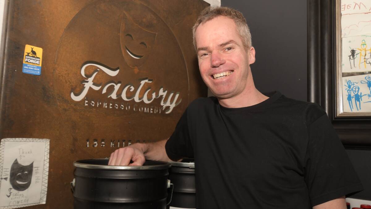KEEN AS MUSTARD: Factory Espresso owner Nick Gleeson is looking forward to the return of comedy shows to the venue and said the comedians were keen to perform in front of live audiences again. Photo: JUDE KEOUGH