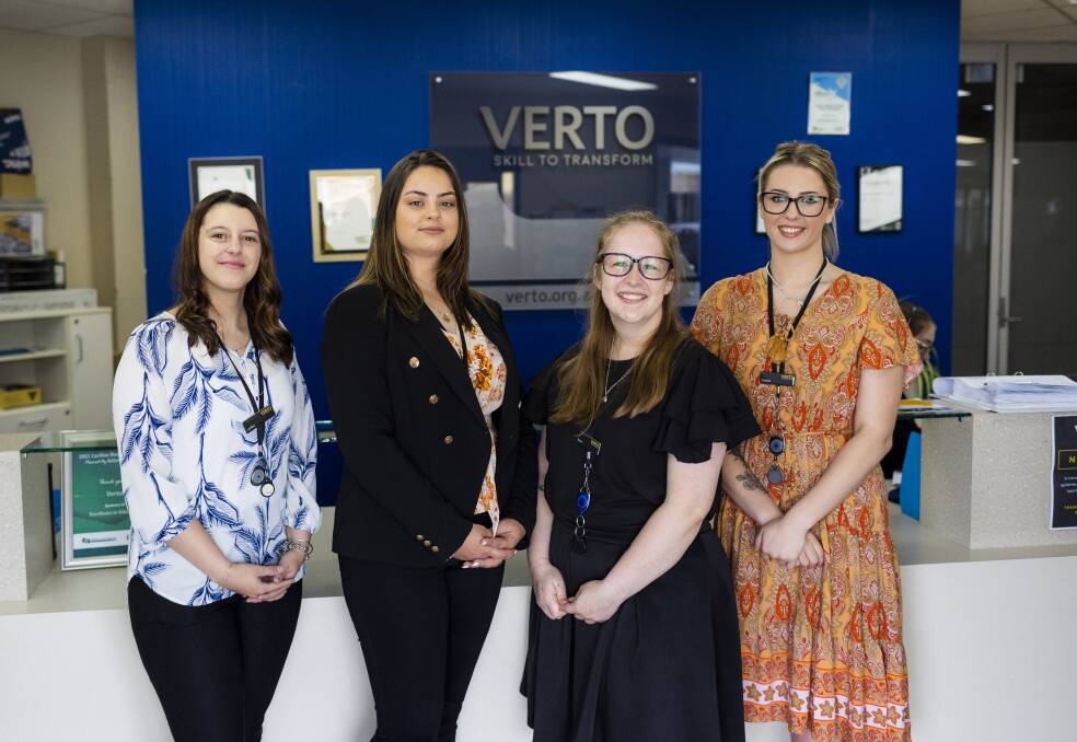 WORKFORCE SERVICE: VERTO's Lauren Rozyn, Mikayla McVicar, Stacie Caslick and Claudia Limon. Photo: SUPPLIED