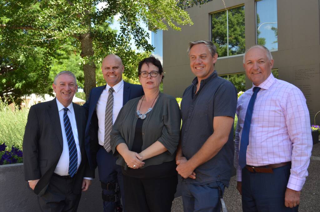 PROMISES: Labor's Peter Primrose, Beau Riley, Penny Sharpe, Luke Sanger and David Harris met with 10 mayors at a CENTROC meeting in Orange on Thursday.