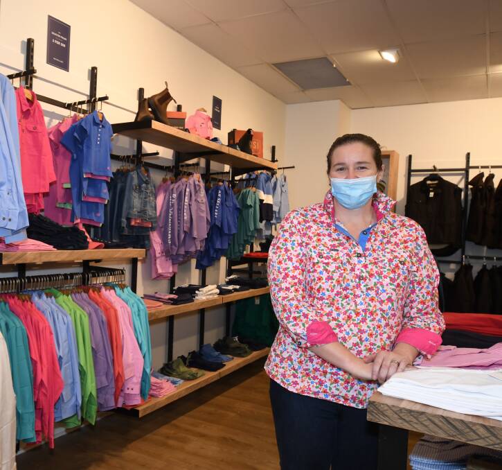 PADDOCK TO TOWN: RB Sellars manager Jess Hammonds at the new country clothing store in Summer Street. Photo: CARLA FREEDMAN