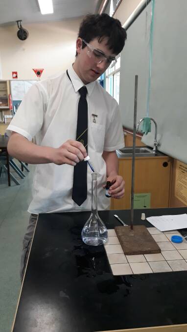 SCIENCE ENTHUSIAST: Molong Central School student Josh Dowler. Photo: SUPPLIED