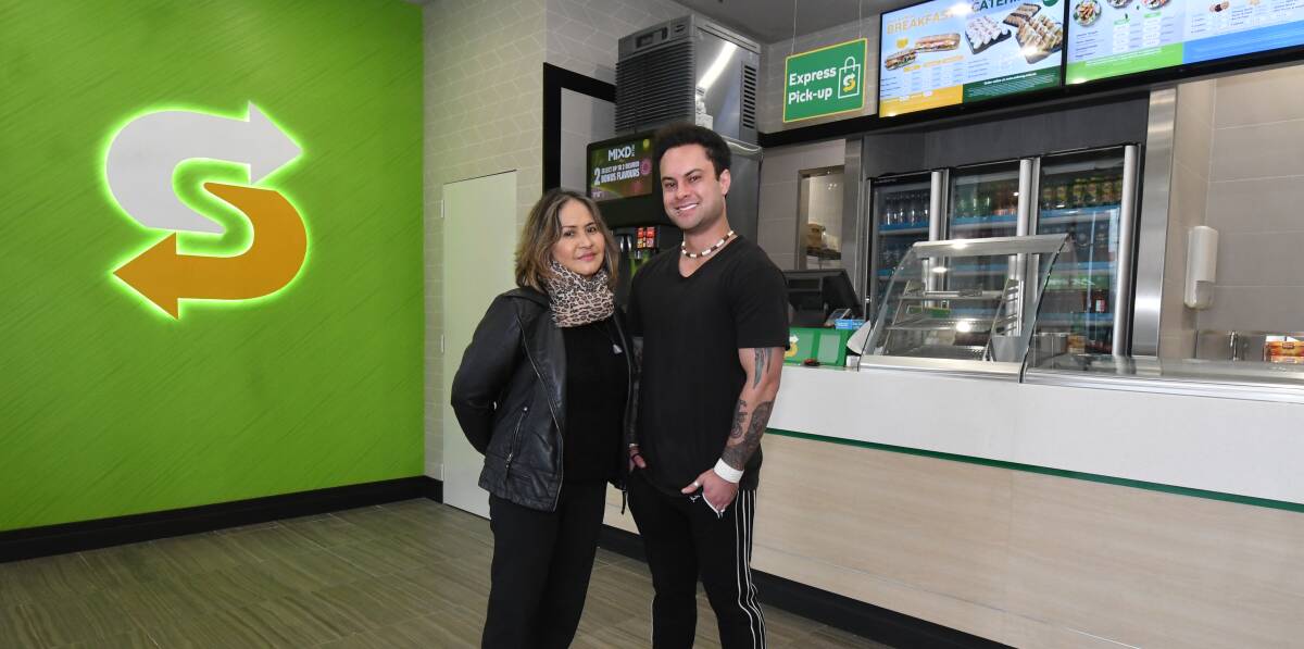OPENING: Subway co-owners Jovie and Lee Bargwanna at the new Subway shop that is opening in Summer Street on Friday. Photo: JUDE KEOGH