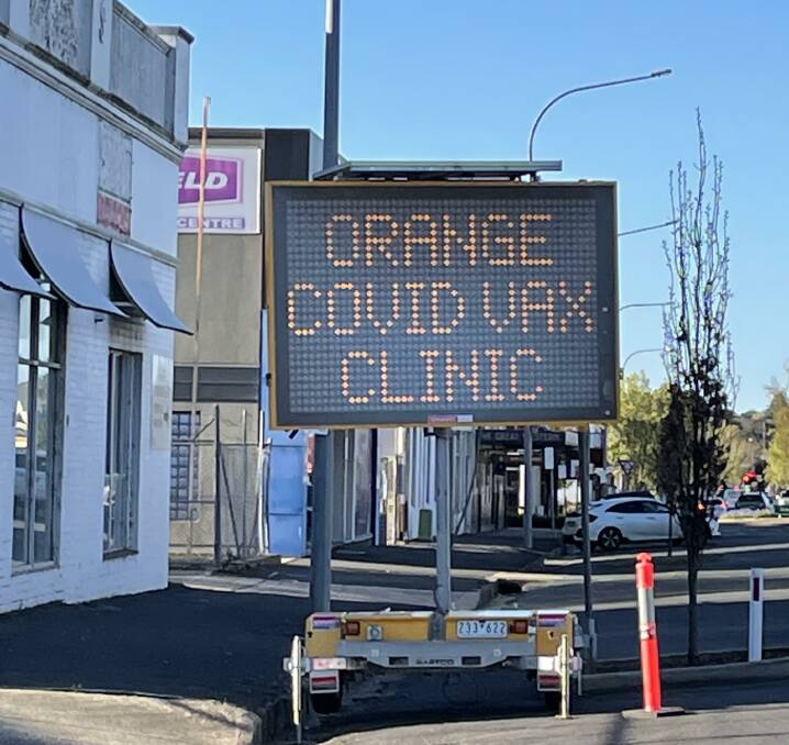 WALK-INS WELCOME: The Orange COVID Vaccination Hub has moved to 123 Peisley Street. 