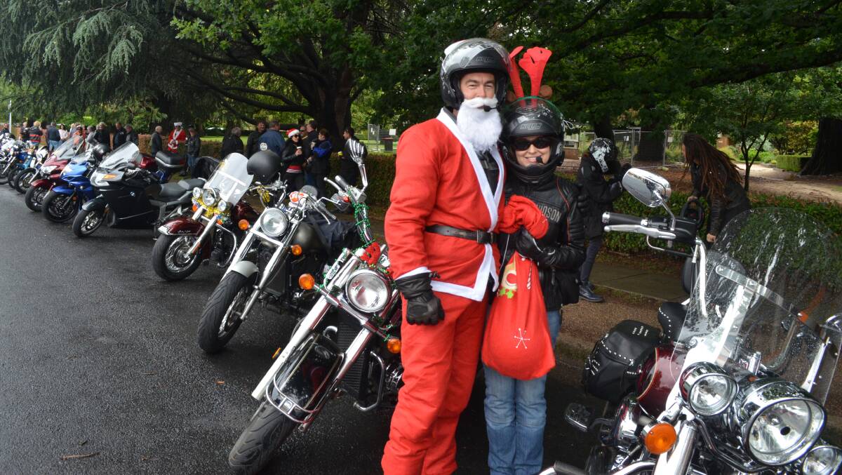 Members of Orange Classic and Cafe Racer club and the Ulysses Club Orange Branch donated toys to the Salvation Army on Sunday. Photos: TANYA MARSCHKE