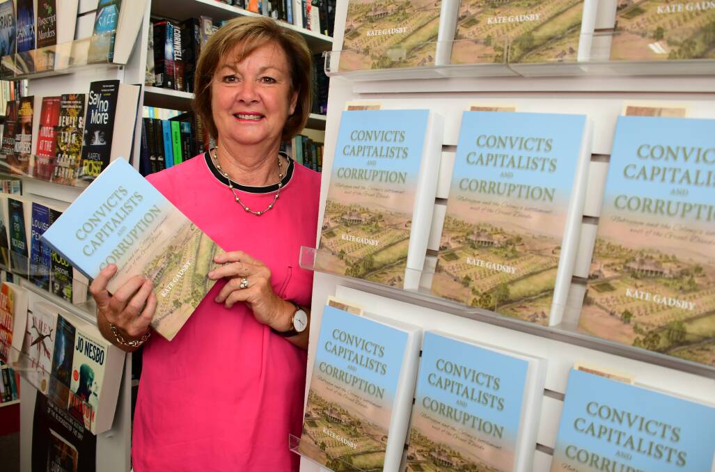 SELLING FAST: Self-published author Kate Gadsby with a copy of Convicts Capitalists and Corruption, which tells the story of the area's early colonial past. Photo: BELINDA SOOLE. 
