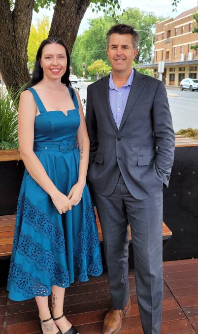 MERGER: Simone Fogarty with One Agency director Ash Brown. Photo: SUPPLIED