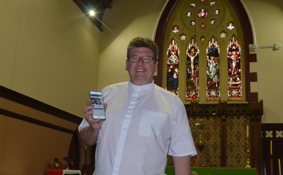 CONNECTED: Holy Trinity Anglican Church Father Mal Dunnett is embracing Facebook and Twitter to get the church's message out. Photo: TANYA MARSCHKE