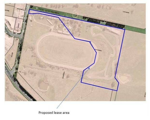 PROPOSED EXTENSION: The proposed lease area of the Orange Kart Club and former trotting track. 