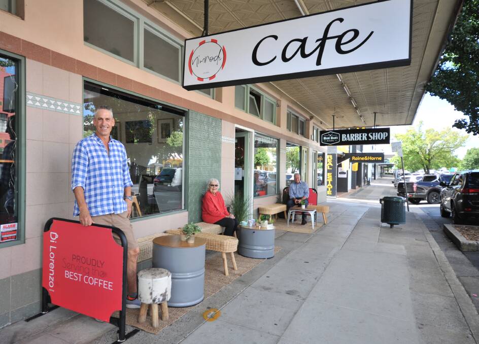 CAFE EXPANSION: Nimrod's Cafe owner Nimrod Nagy outside the business. Photo: JUDE KEOGH