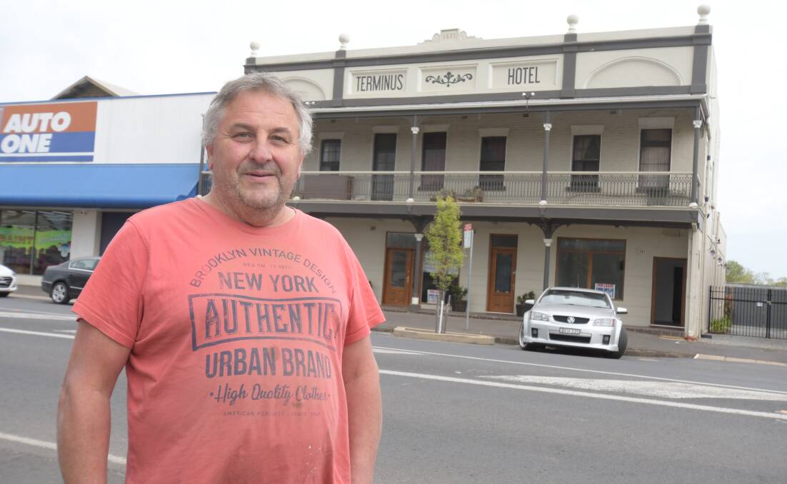 REFRESH: Terminus building owner Robert Ristvej is doing work on the heritage building and will add short-term accommodation to new shop space. Photo: JUDE KEOGH