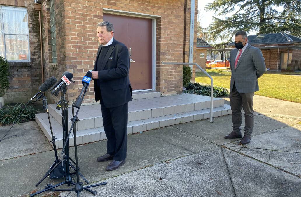 PRESS CONFERENCE: Mayor Reg Kidd and Member for Orange Phil Donato addressed the lockdown on Wednesday morning. 