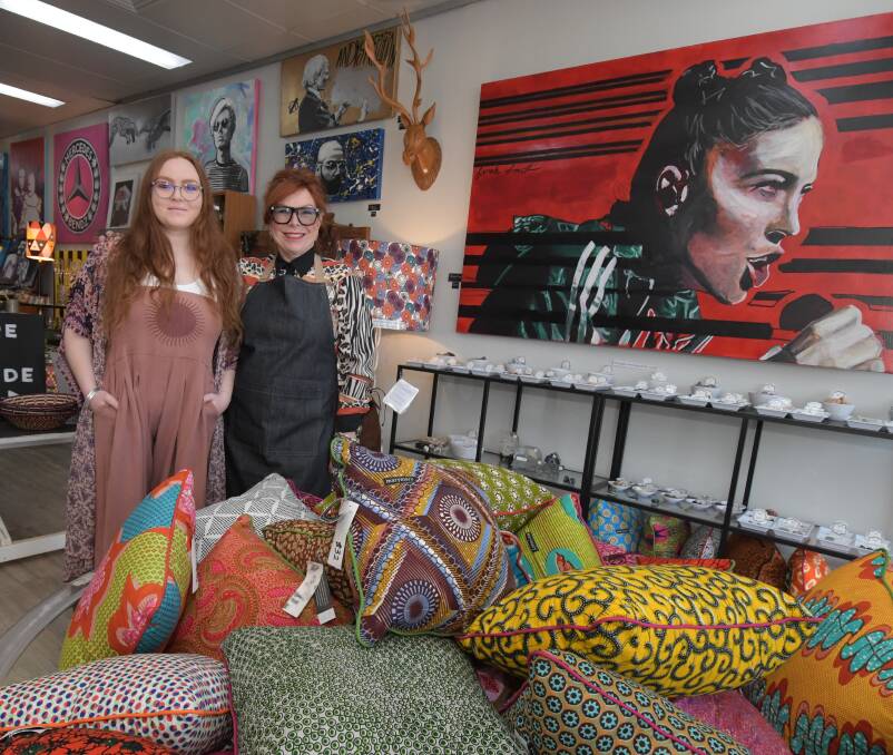 ECLECTIC: Katy and Kathleen Smith opened pop-up shop REDS: Choose Colour. Photo: JUDE KEOGH 