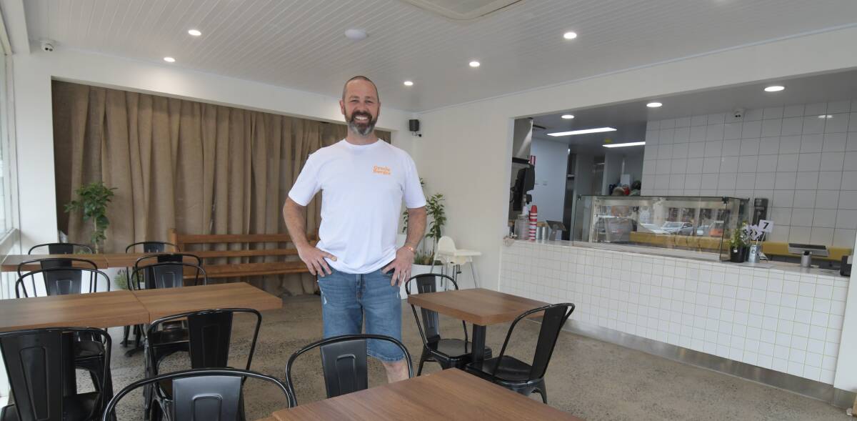 RELOCATED: Gracie Burger owner Max Schaapveld in the new shop. Photo: JUDE KEOGH