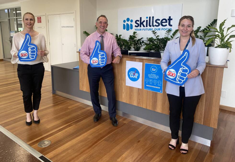 IN DEMAND: Skillset senior recruitment business partner Kym Hilliard, CEO Craig Randazzo and recruitment manager Jill Notzon say there are plenty of jobs being advertised, particularly for trainees. Photo: SUPPLIED 