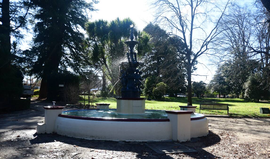 RESTORED: The James Dalton fountain at the heart of Cook Park. Photo: JUDE KEOGH