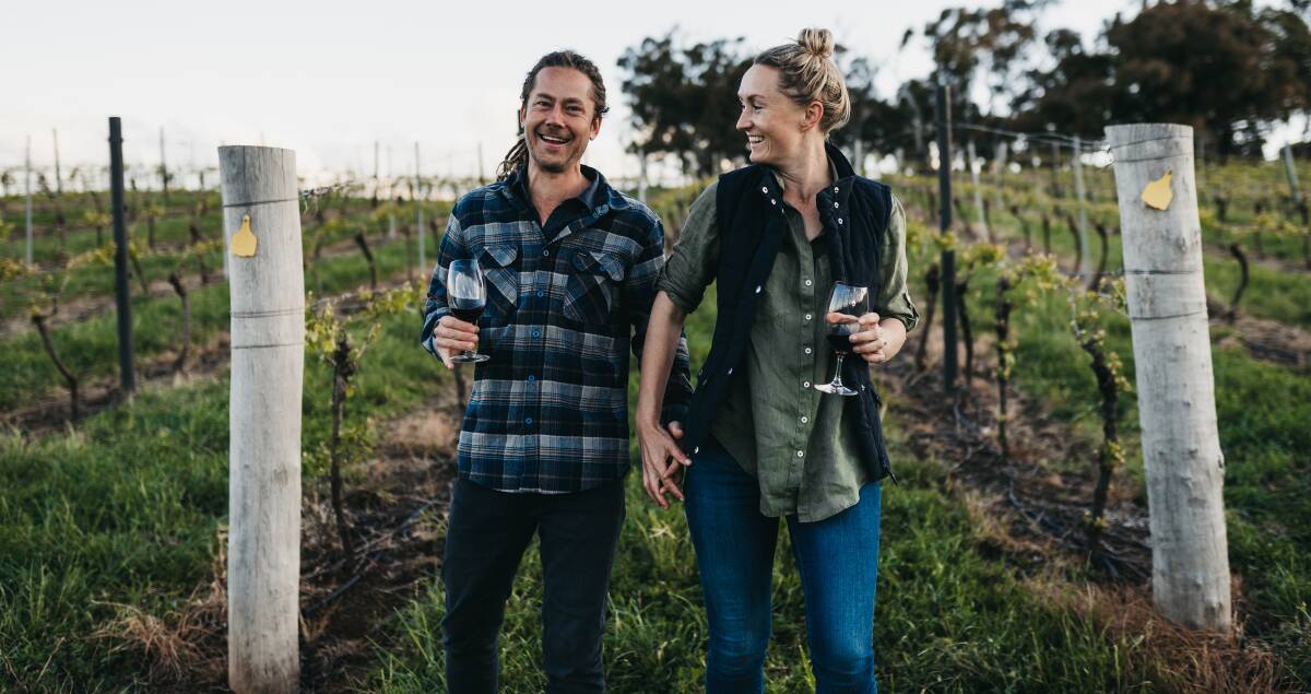 TOP DROPS: Steve Mobbs and Nadja Wallington of ChaLou Wines have been selected for the Young Gun of Wine Awards. Photo: ANGUS MCKERN