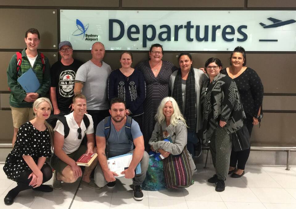 INAUGURAL JOURNEY: TAFE NSW Community Services students and their teacher Sharna Dean, fourth from back right, are gaining experience in India. Photo: SUPPLIED