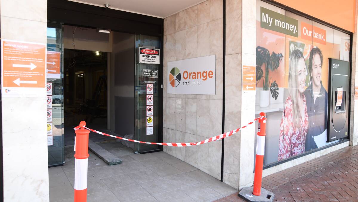 Orange Credit Union is undergoing refurbishment. Picture by Jude Keogh