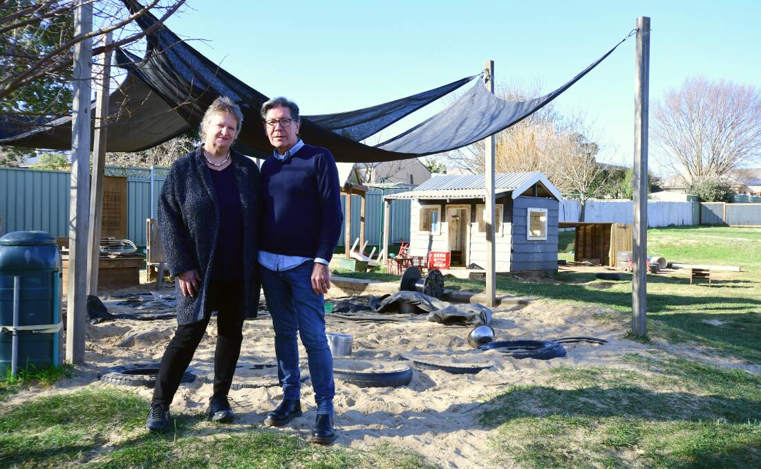STAFF NEEDED: Cathy and Trevor Carroll outside at Willows Preschool and Early Learning Centre. Photo: CARLA FREEDMAN