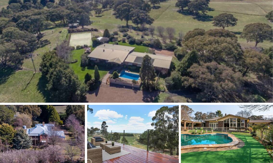 BEST OF THE BEST: Clockwise from top, properties on the Mitchell Highway, Bargwanna Road, Giles Road and Waldegrave Road were among the highest-selling Orange-region properties of 2018.