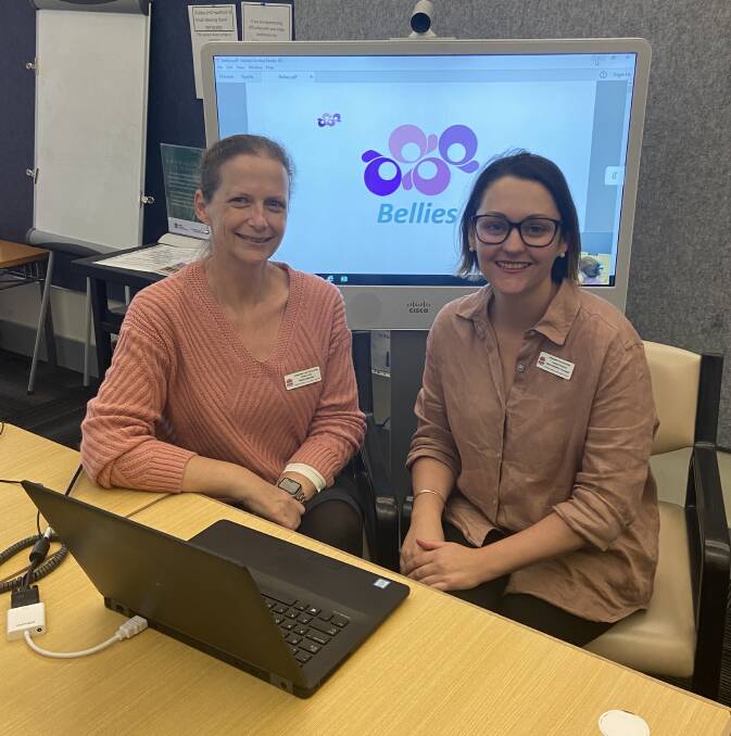 ONLINE EDUCATION: First 2000 days educator Kellie Toole and Western NSW Local Health District clinical midwifery consultant Tammy O'Connor are running online antenatal education. Photo: SUPPLIED