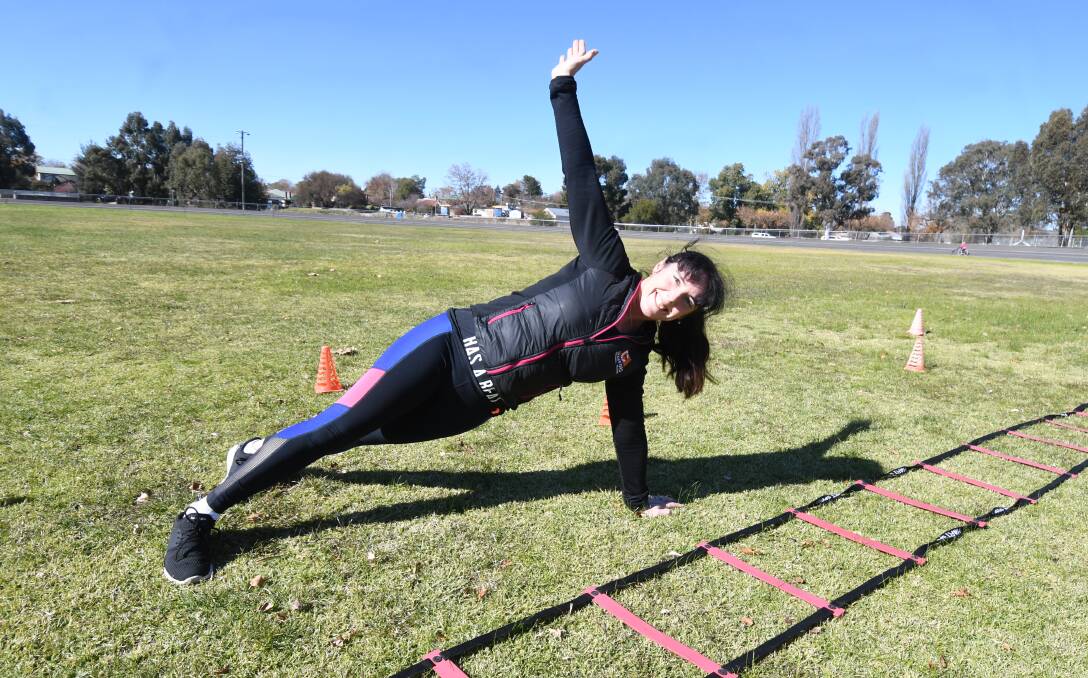 READY TO TRAIN: Crawford Fitness owner Rachel Crawford is running a six-week boot camp starting on Saturday after restrictions relaxed allowing groups of 10 people outside. Photo: JUDE KEOGH 