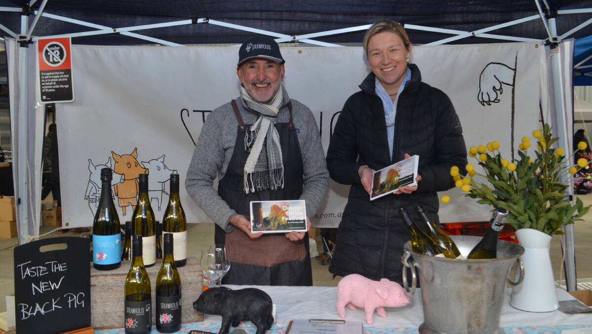 FESTIVAL LAUNCHED: Strawhouse Wines owner and wine maker Justin Byrne and Orange Wine Festival coordinator Charlotte Gundry. Photo: TANYA MARSCHKE