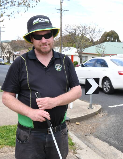 SAFETY CONCERN: Parent Joel Everett is concerned about cars not stopping for children at the Bletchington Public School crossing in Phillip Street. Photo: JUDE KEOGH
