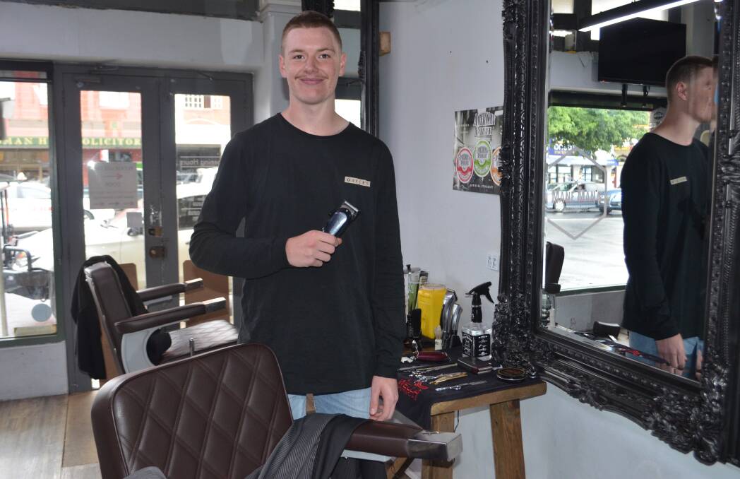 SKILLED AND SOCIAL: Mane Man's Barbershop barber Cooper Toshackle loves to make people feel good, look fresh and enjoys having a good conversation. 