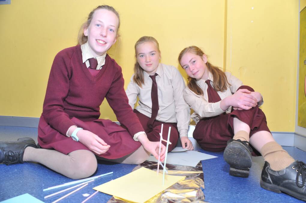 Students took part in sustainable science workshops on Monday. Photos: JUDE KEOGH
